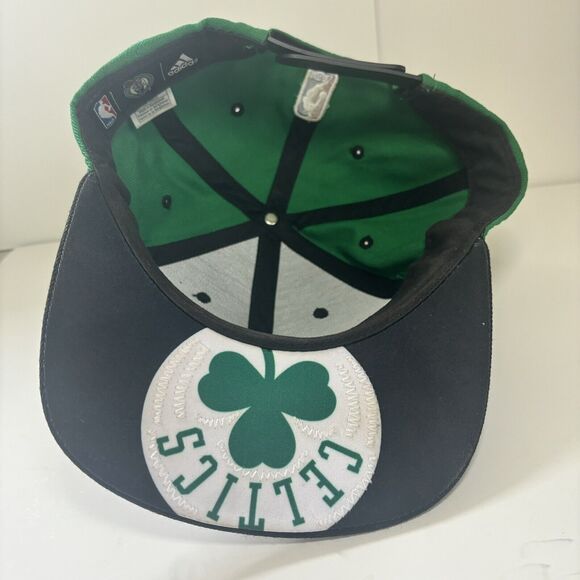 Boston Celtics Adidas Hat SnapBack Flat Brim Adjustable Lucky The Leprechaun NBA - Picture 6 of 10
